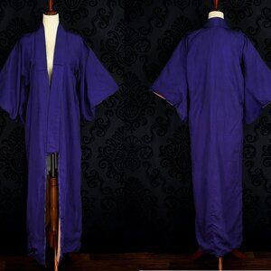 Vintage Purple Floral Komon Kimono
